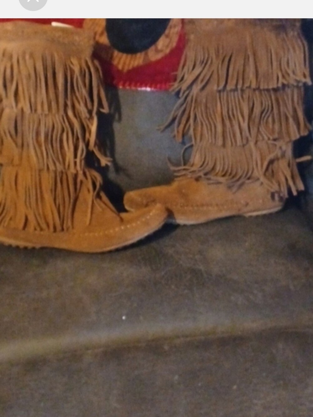 Fringed Suede Women’s Boot - Brown - Picture 3 of 8